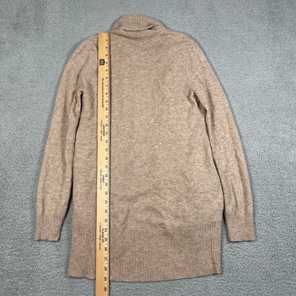 Quince Open Cashmere Cardigan Womens S Oatmeal Tan Tight Knit Drape Fit Luxury - Picture 5 of 8